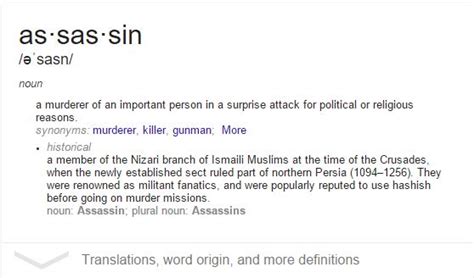what is the meaning of assassin